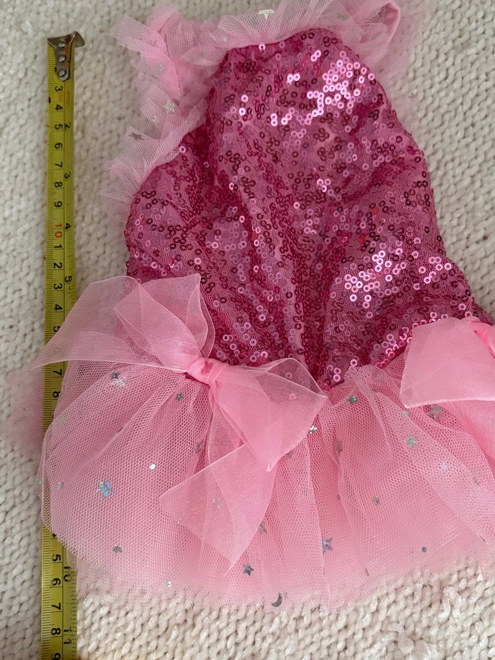 NWOT Sequin Tulle Dog Cat Dress with Ruffle Skirt